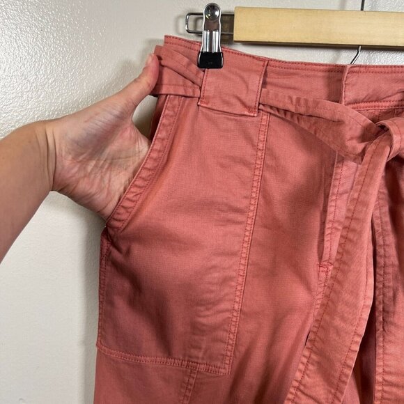 Rebecca Taylor La Vie Patrice High Waist Pants Size 26 Pink Belted Work Office - Picture 6 of 11